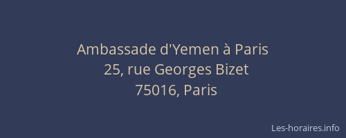 Ambassade d'Yemen à Paris