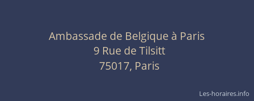 Ambassade de Belgique à Paris
