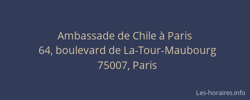 Ambassade de Chile à Paris