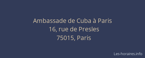 Ambassade de Cuba à Paris