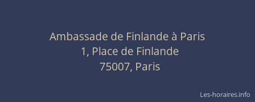 Ambassade de Finlande à Paris