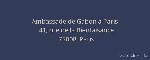 Ambassade de Gabon à Paris