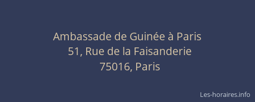 Ambassade de Guinée à Paris