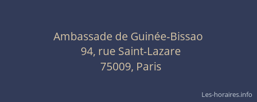 Ambassade de Guinée-Bissao
