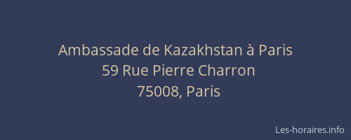 Ambassade de Kazakhstan à Paris