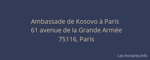 Ambassade de Kosovo à Paris