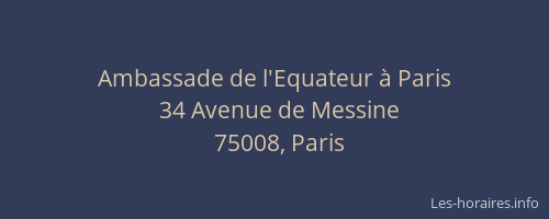 Ambassade de l'Equateur à Paris