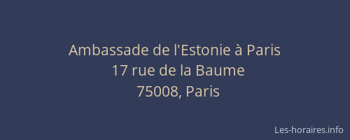 Ambassade de l'Estonie à Paris