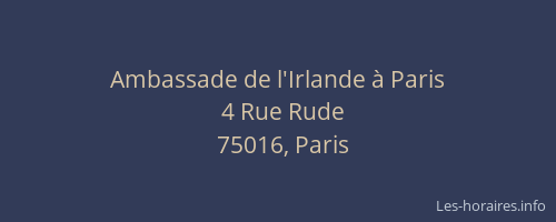 Ambassade de l'Irlande à Paris