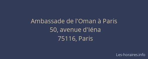 Ambassade de l'Oman à Paris