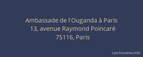 Ambassade de l'Ouganda à Paris