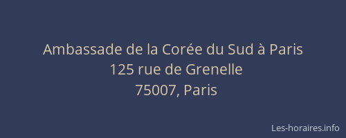Ambassade de la Corée du Sud à Paris