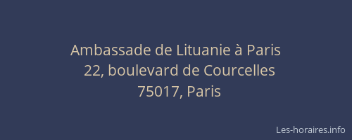 Ambassade de Lituanie à Paris
