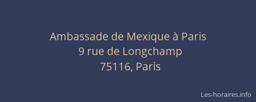 Ambassade de Mexique à Paris