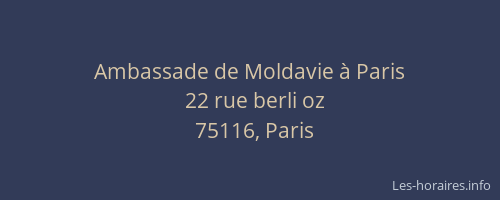 Ambassade de Moldavie à Paris