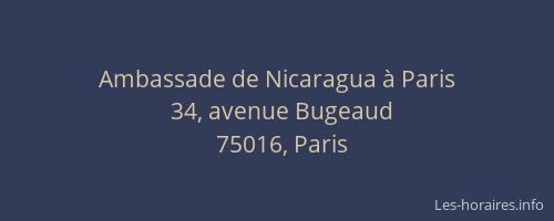 Ambassade de Nicaragua à Paris