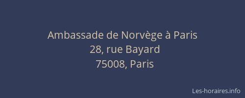 Ambassade de Norvège à Paris