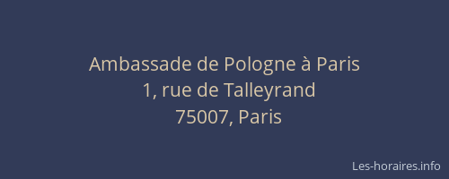 Ambassade de Pologne à Paris