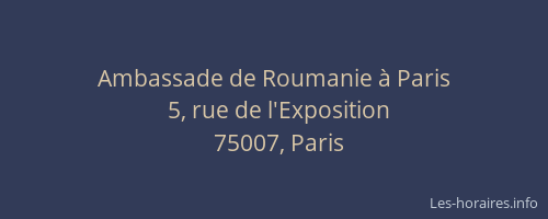 Ambassade de Roumanie à Paris