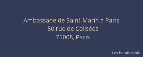 Ambassade de Saint-Marin à Paris
