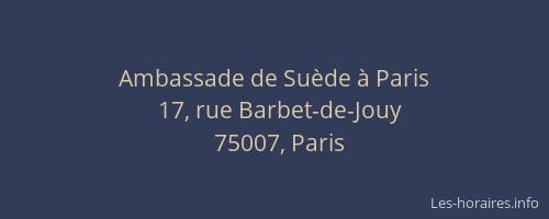 Ambassade de Suède à Paris