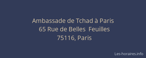 Ambassade de Tchad à Paris