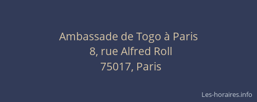 Ambassade de Togo à Paris
