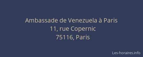 Ambassade de Venezuela à Paris