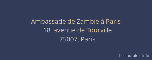 Ambassade de Zambie à Paris
