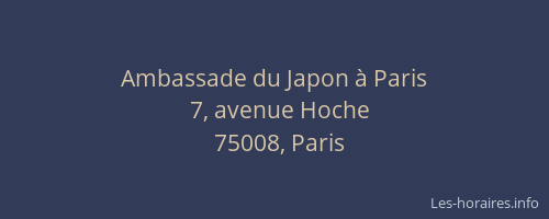 Ambassade du Japon à Paris
