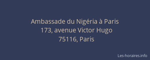 Ambassade du Nigéria à Paris
