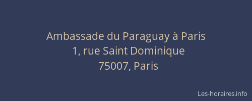 Ambassade du Paraguay à Paris