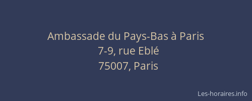 Ambassade du Pays-Bas à Paris