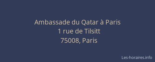 Ambassade du Qatar à Paris
