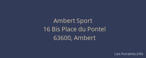 Ambert Sport