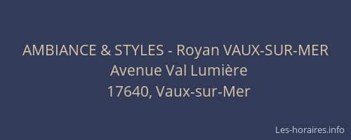 AMBIANCE & STYLES - Royan VAUX-SUR-MER