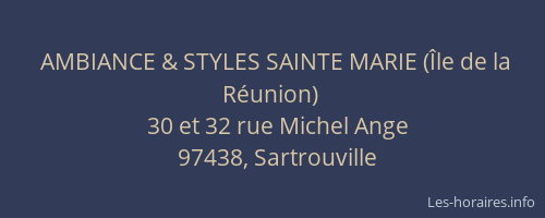 AMBIANCE & STYLES SAINTE MARIE (&Icirc;le de la R&eacute;union)