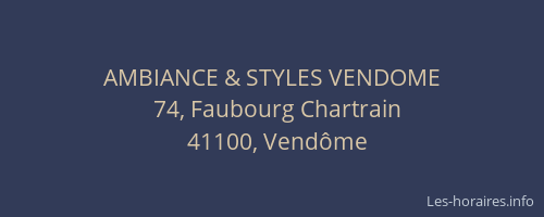 AMBIANCE & STYLES VENDOME