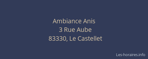 Ambiance Anis