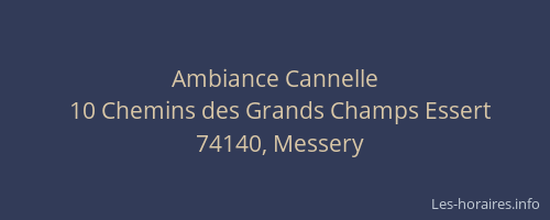 Ambiance Cannelle