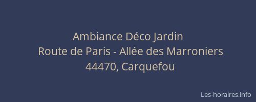 Ambiance Déco Jardin