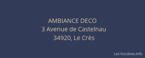 AMBIANCE DECO