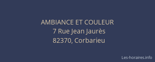 AMBIANCE ET COULEUR