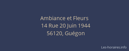 Ambiance et Fleurs