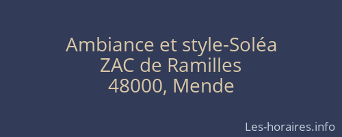 Ambiance et style-Soléa