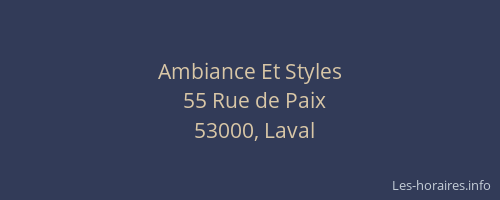 Ambiance Et Styles