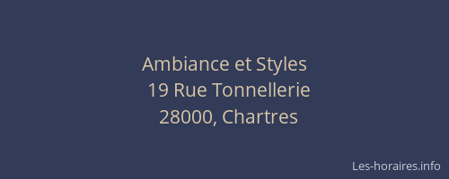 Ambiance et Styles