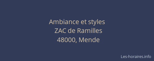 Ambiance et styles