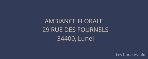 AMBIANCE FLORALE