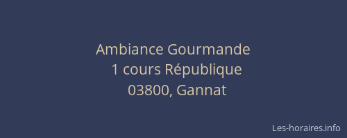 Ambiance Gourmande